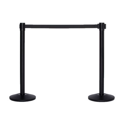 Image of Black Retractable Stanchion
